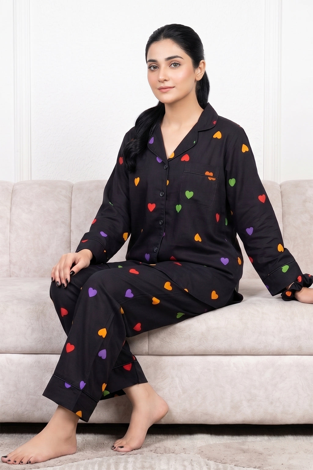 Colorful Hearts Pj Set