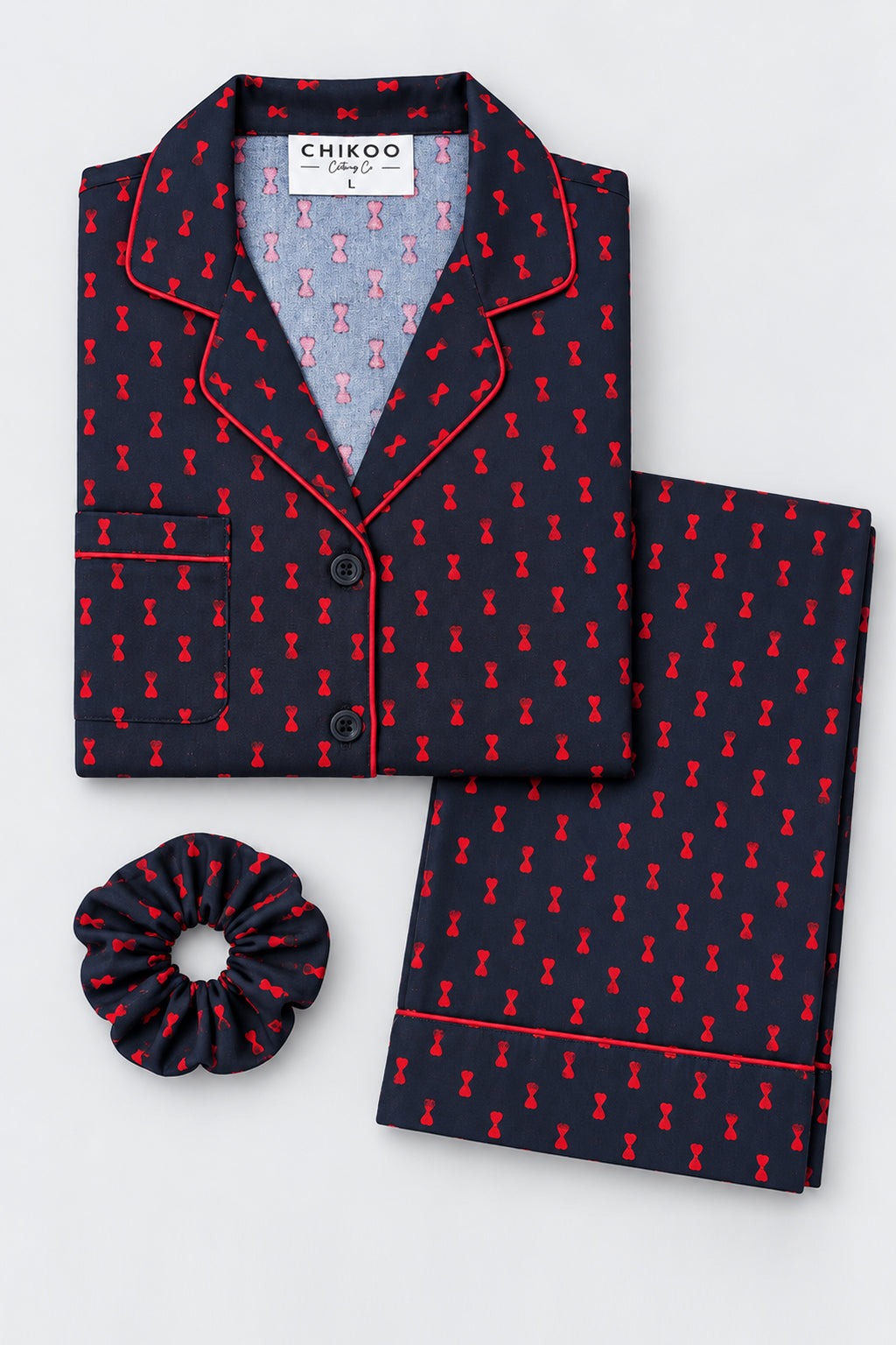 Red Pattren Pj Set