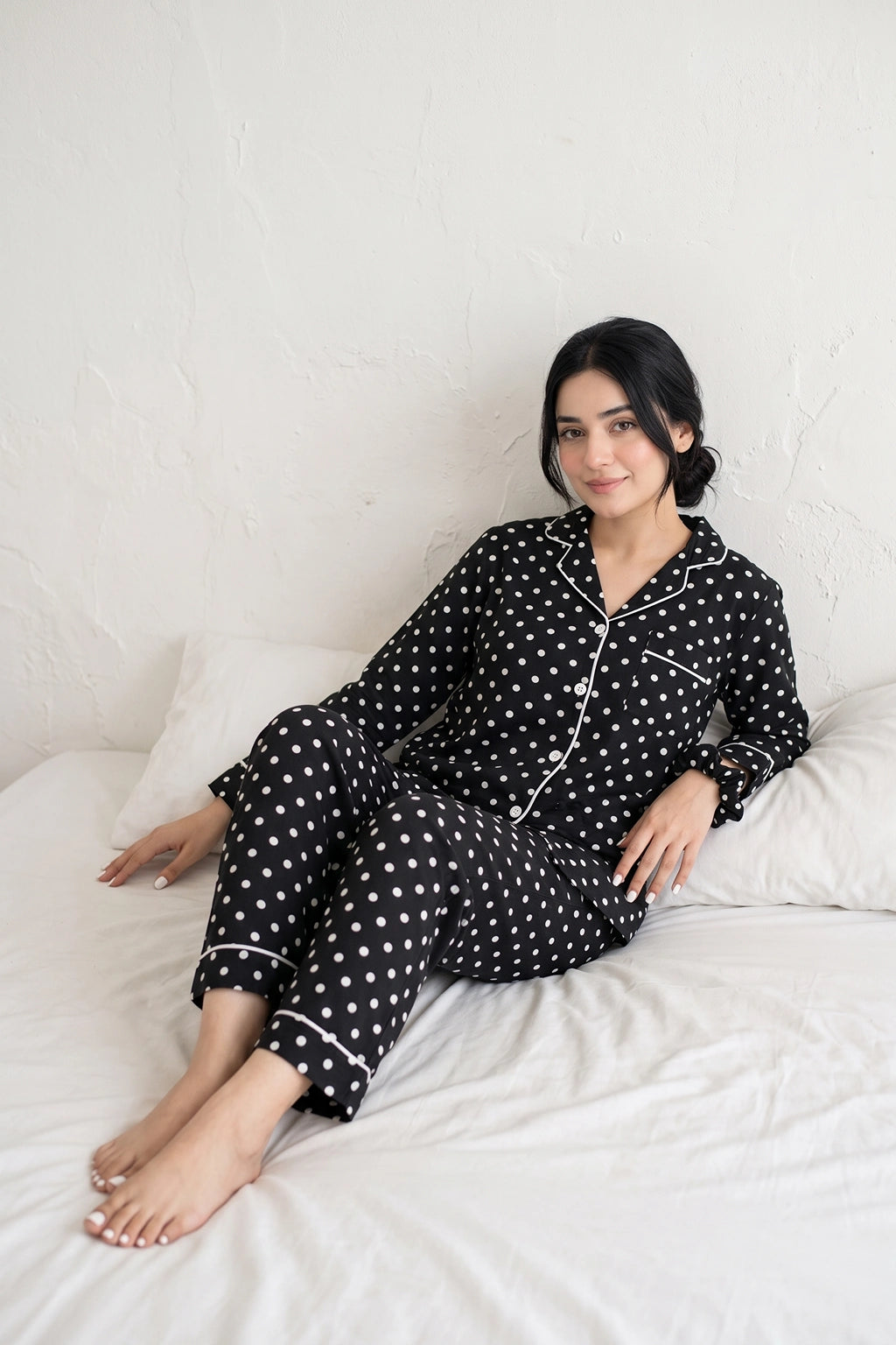 Small Black Dots Pj Set