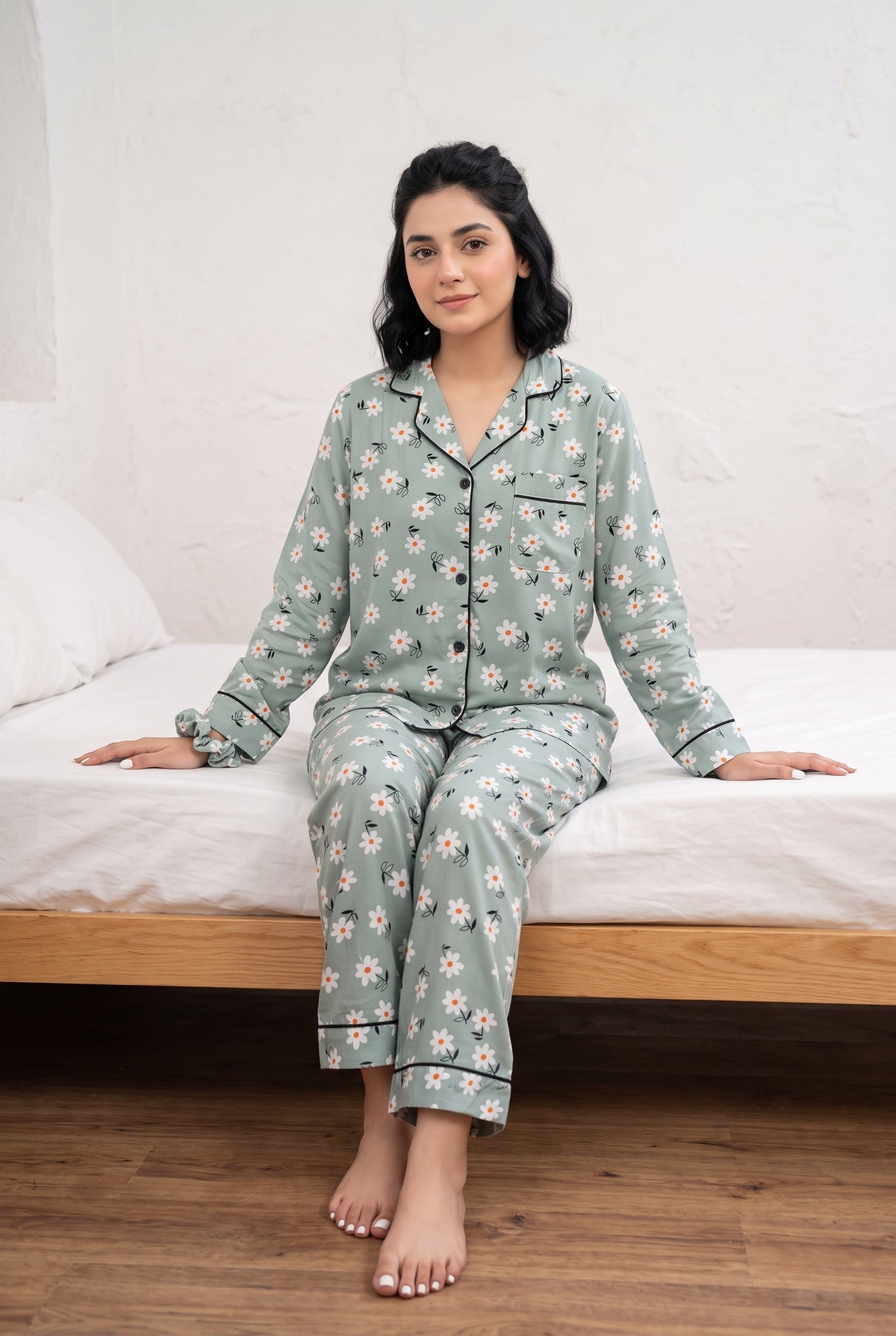 Aqua Floral Pj Set