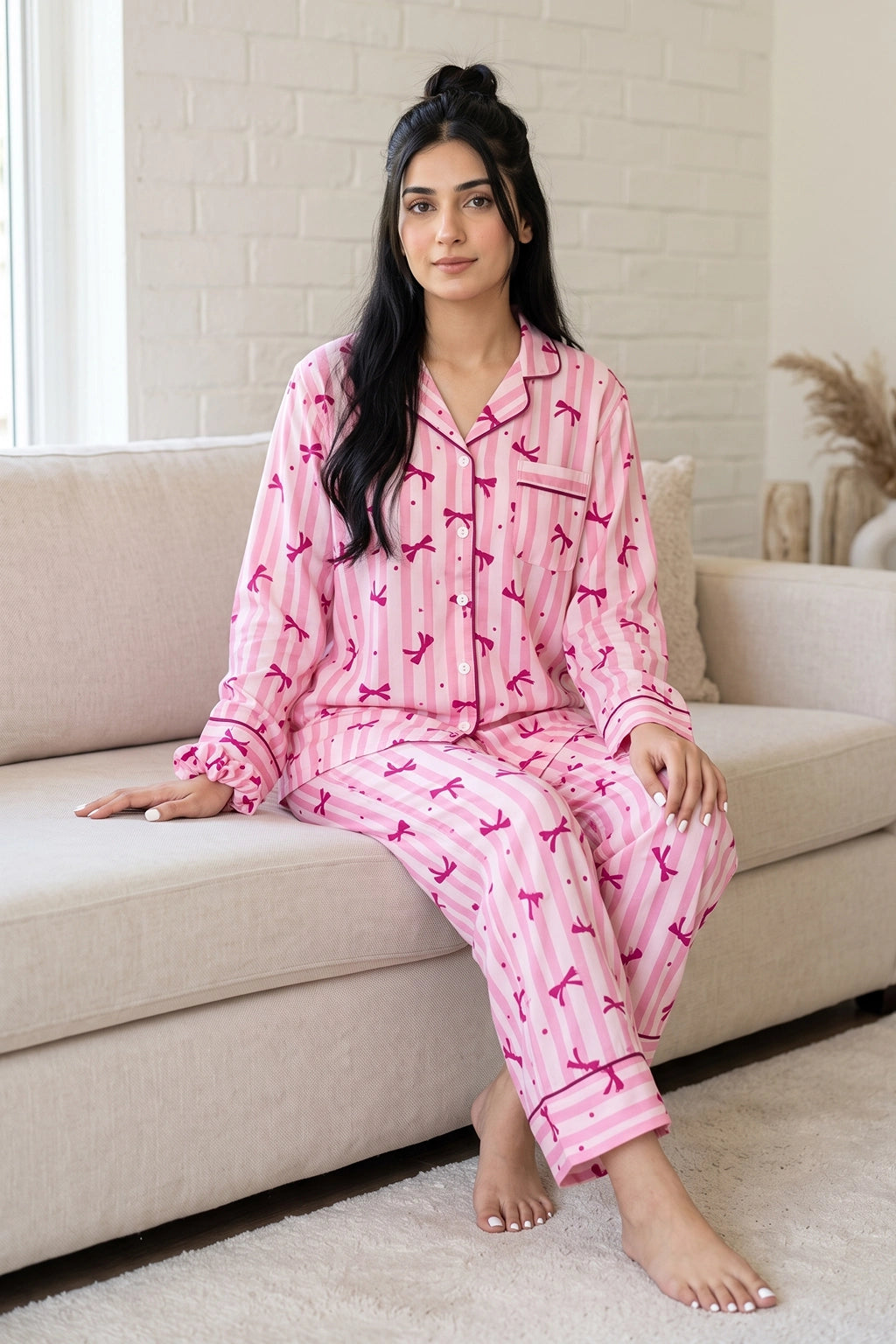 Bows & Lines PJ Set