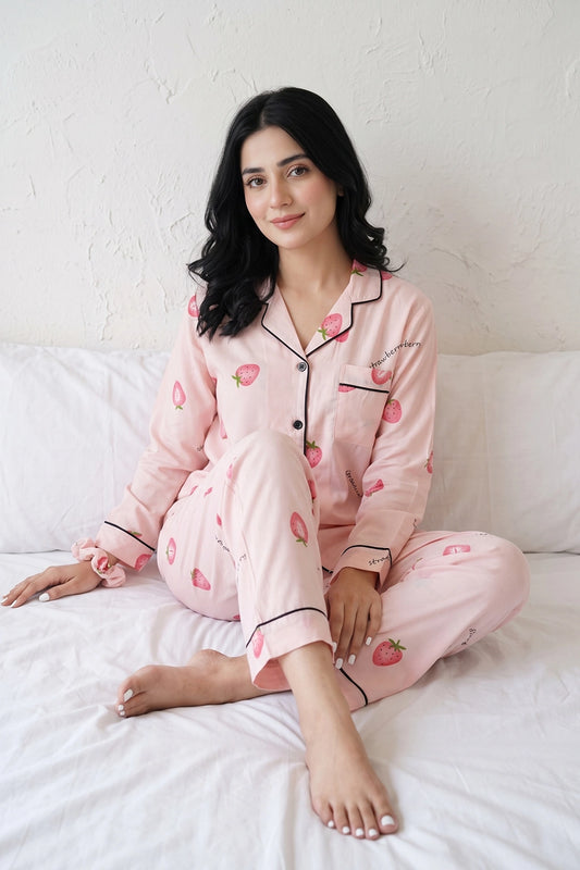 Strawberries Pj Set