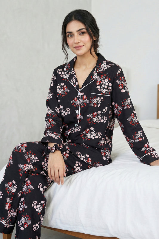 Floral Nightfall Pj Set