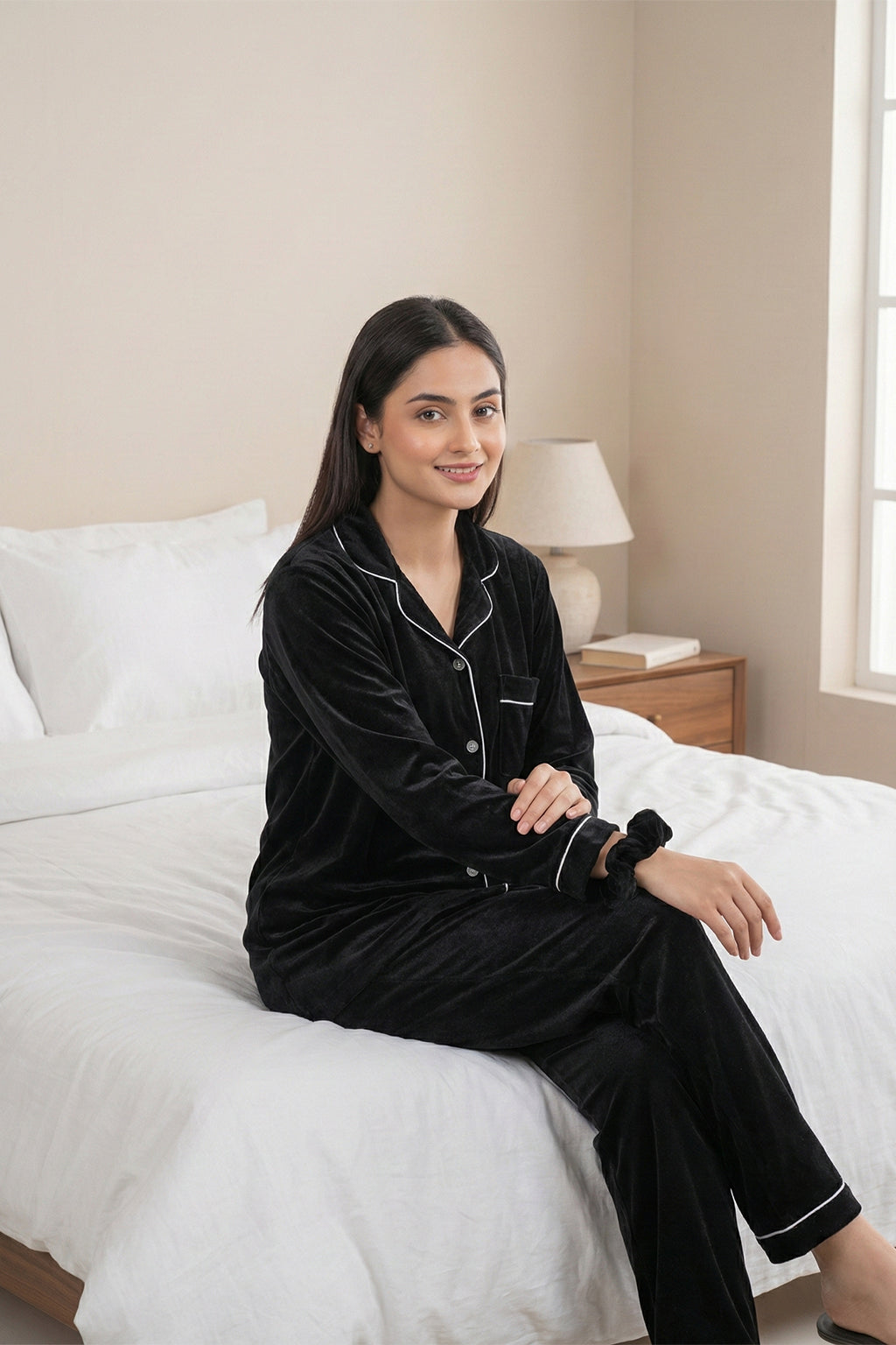 Black Velvet Pj Set