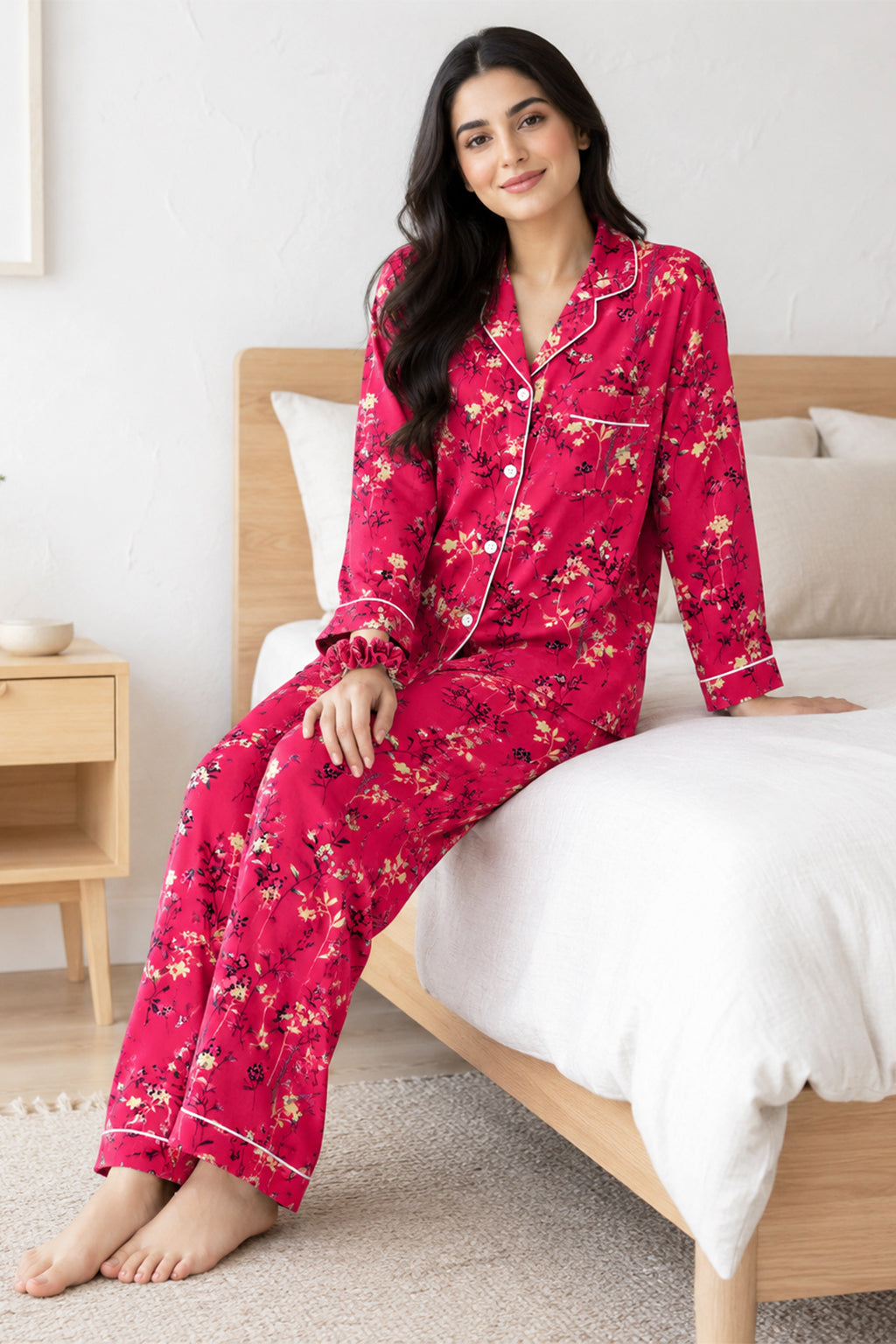 Red Tropical Pj Set