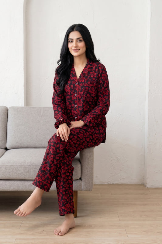 Red Daisy Pj Set