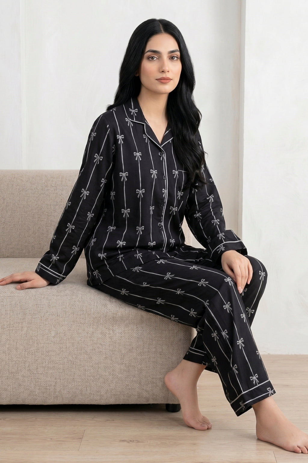 Black Bows Pj Set