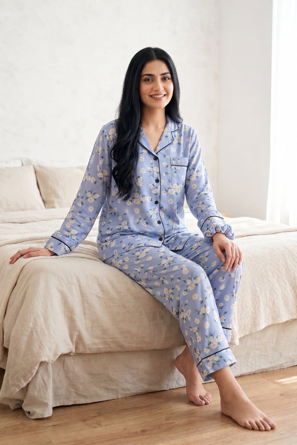 Blue Daisy Pj Set